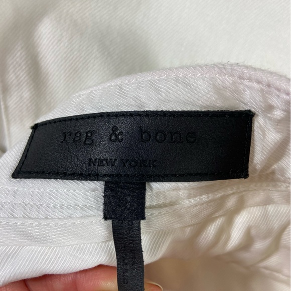 Rag & Bone Branson Snap Button Fly White High Rise Waist Jean Denim Shorts 8 M - Picture 10 of 12